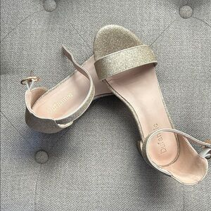 Dufannie Gold Glitter Kids Dress Shoes